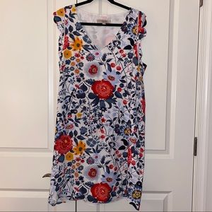 Loft floral print sheath dress